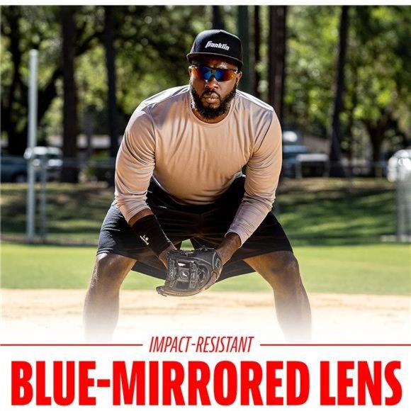 Franklin Sports Baseball + Softball Sunglasses - Men's + Women's Sunglasses - Picture 6 of 7